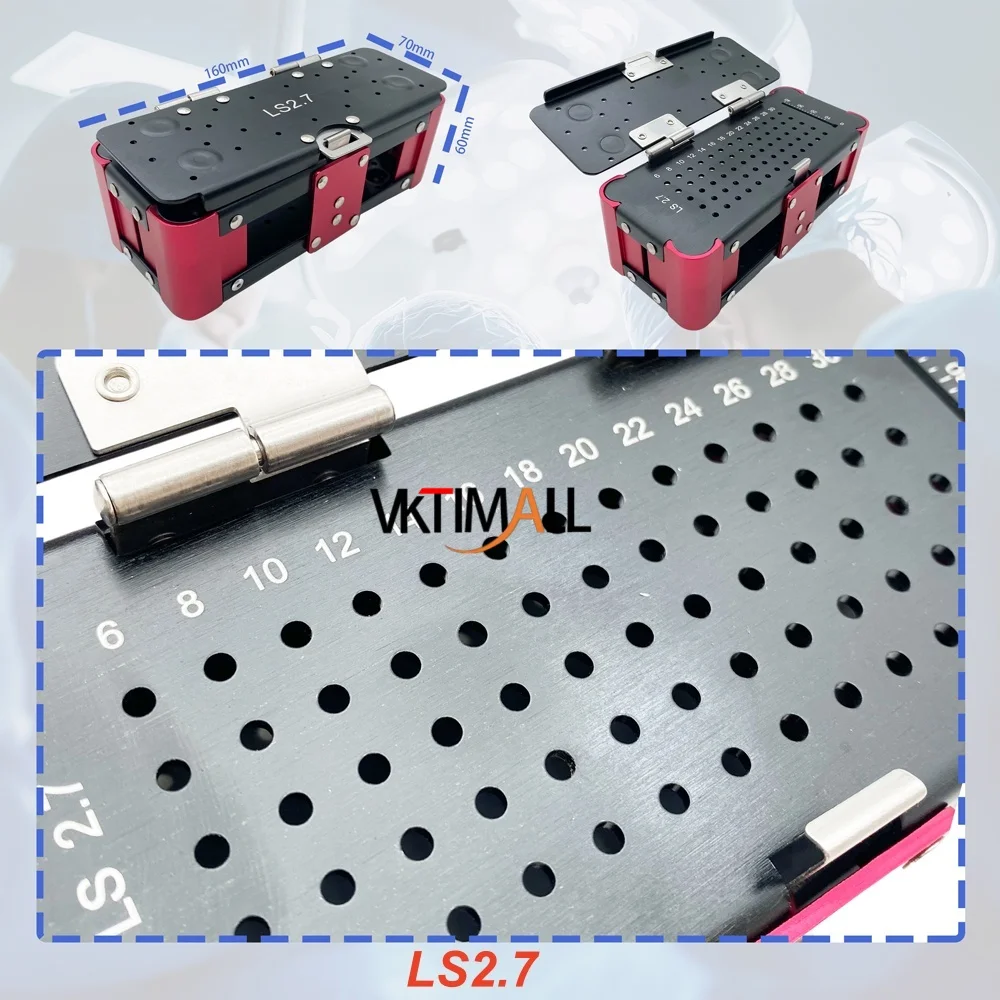 Aluminum Orthopedic Screw Storage Box Small Large Fragment Locking Screw Case for Upper Limb Surgery