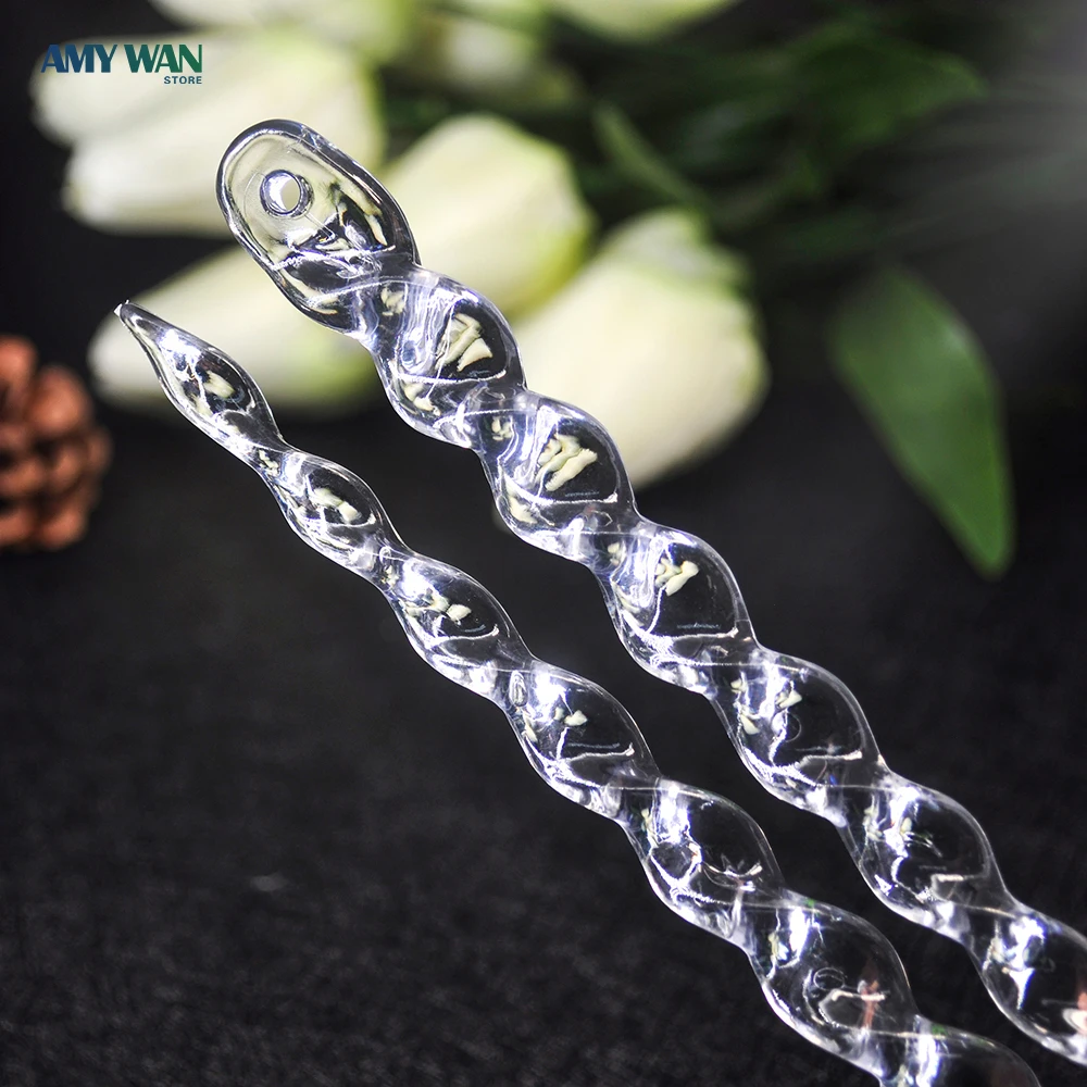 10/12pcs Christmas Clear Simulation Ice Xmas Tree Hanging Ornament Fake Icicle Winter Party New Year Home Decor Navidad Supplies