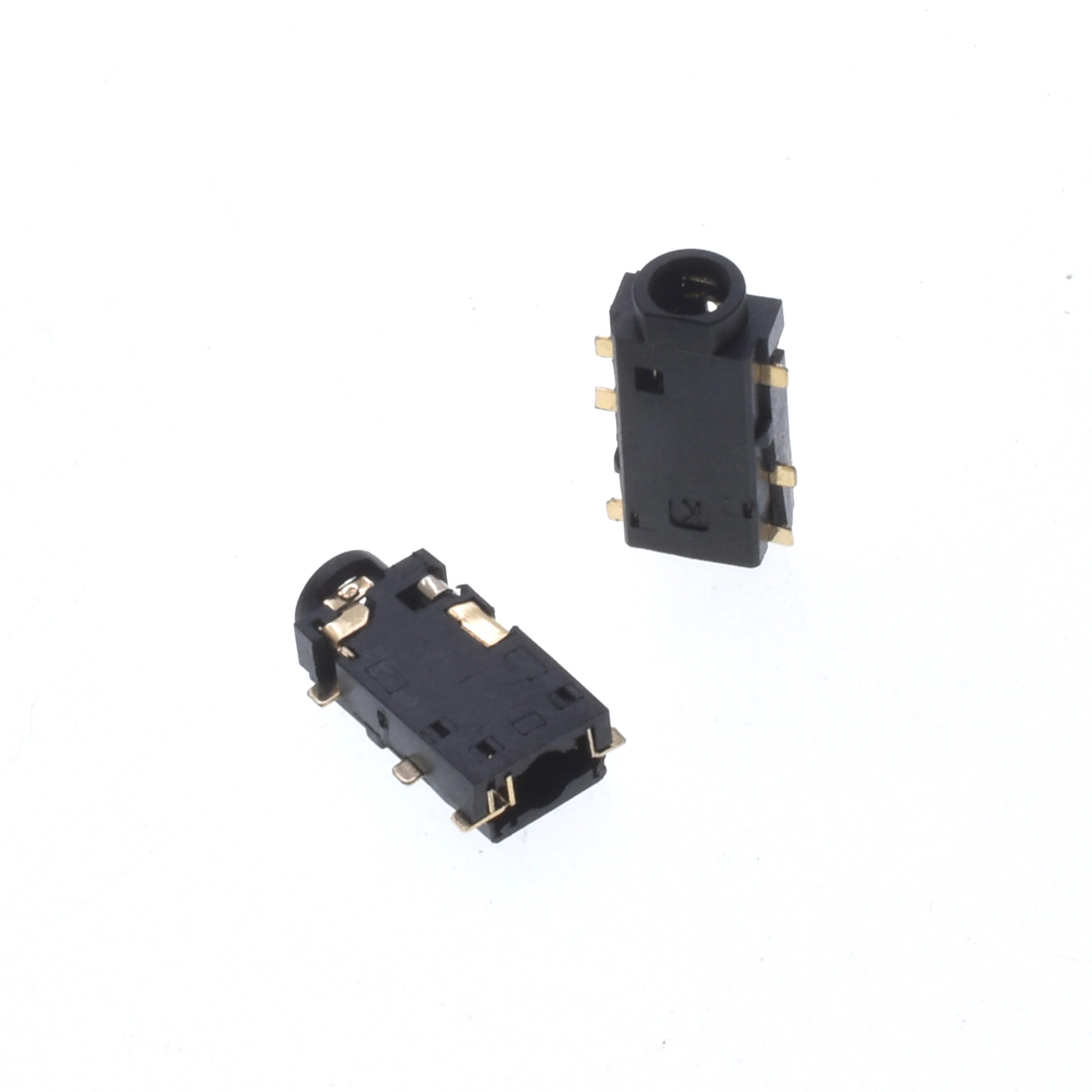 10Pcs PJ-242 Mini black sink headphone socket 2.5mm aperture connector 6-pin patch mono audio accessory PJ258 female socket