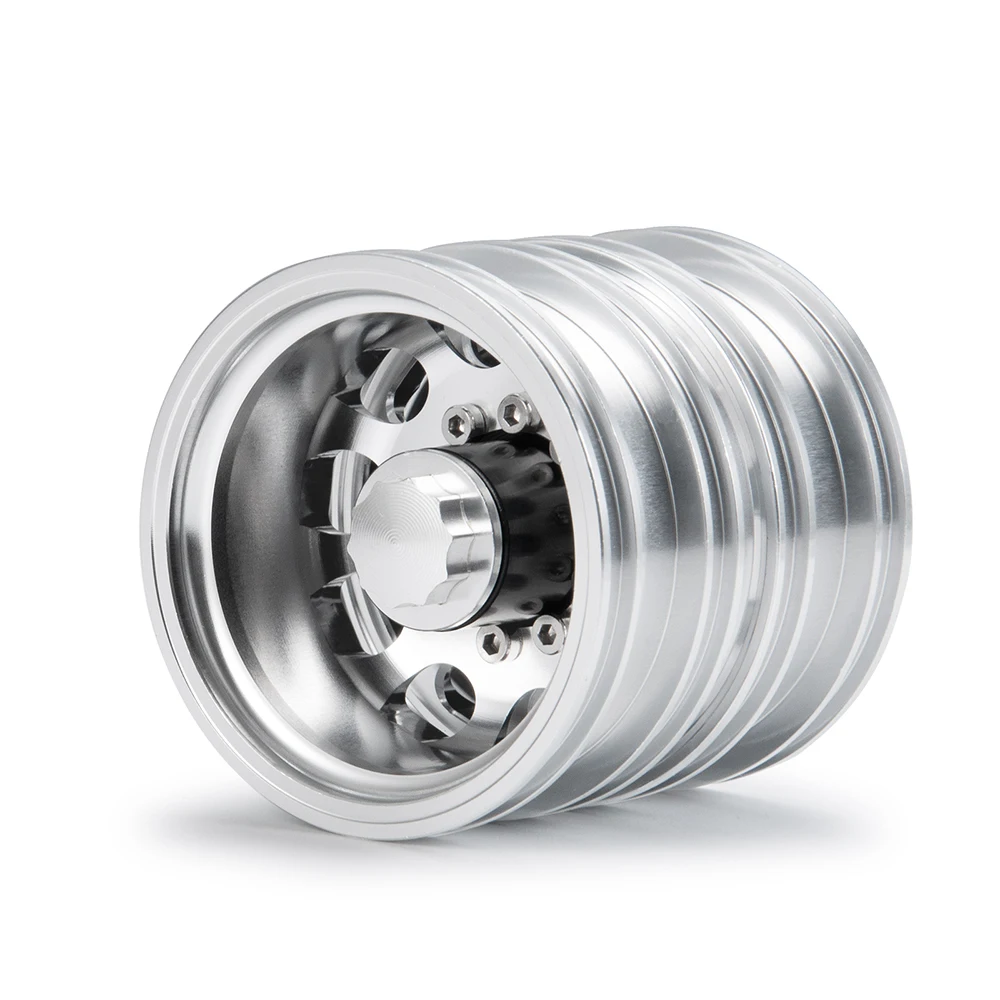 AXSPEED Aluminium Voor Achter Velg Hubs voor 1/14 Tamiya Truck Tractor Trailer Cargo Autobanden Upgrade Onderdelen