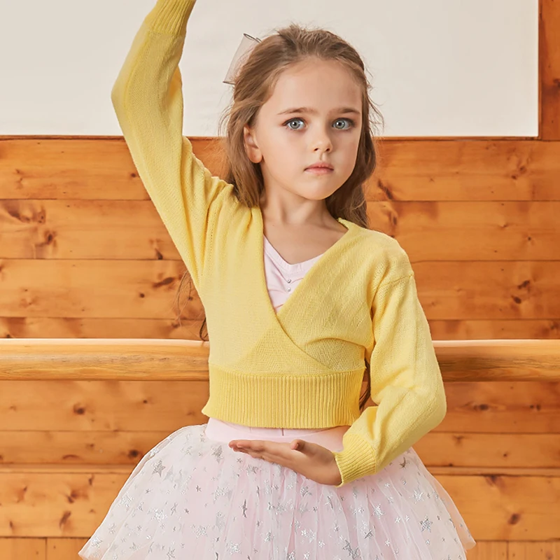 ชุดบัลเลต์เด็กผู้หญิงแบบมืออาชีพสำหรับเต้นรำ ชุดลีโอตาร์ด ยิมนาสติก กระโปรงบัลเลต์ บอดี้สูท กระโปรงถัก เสื้อสเวตเตอร์ แจ็คเก็ตอุ่น