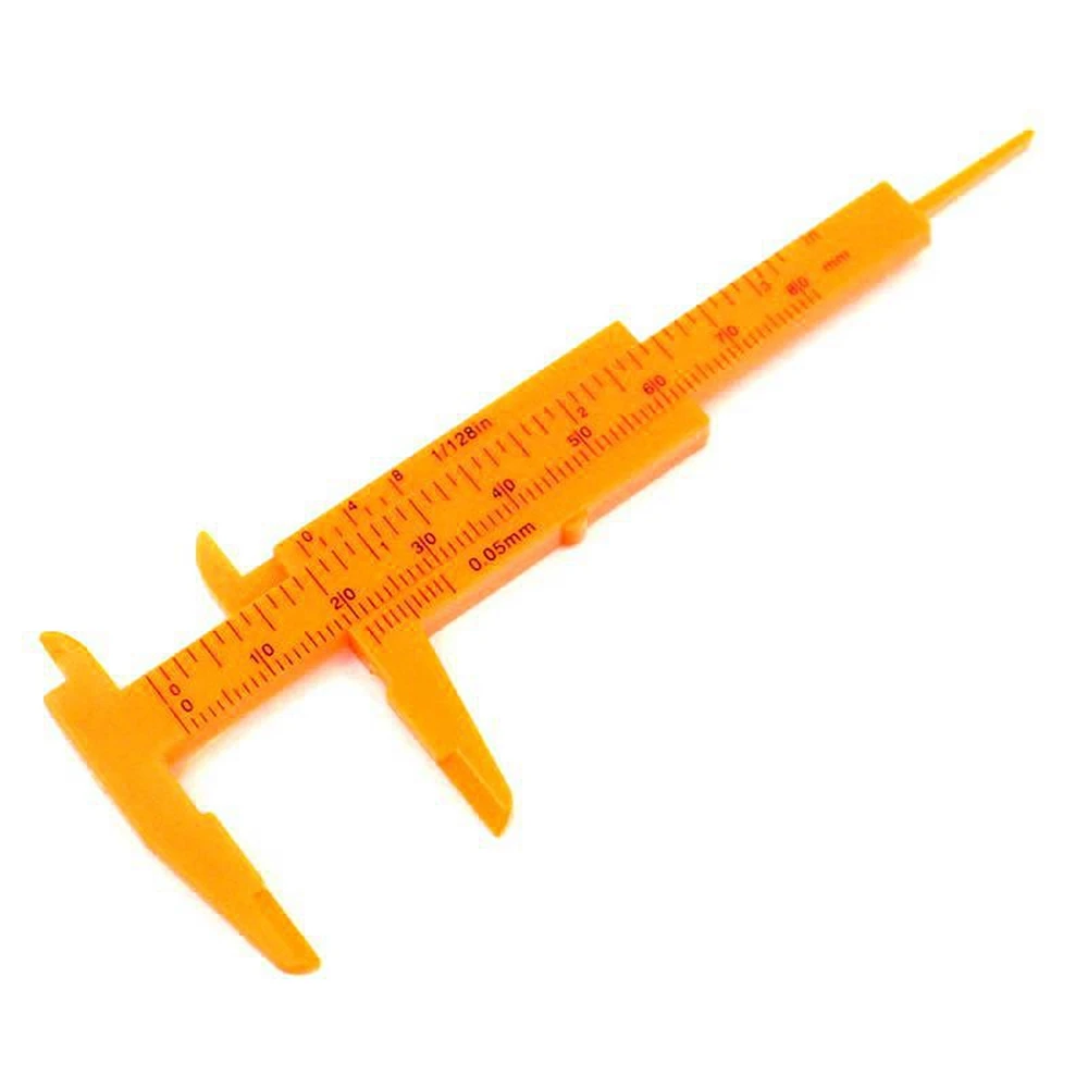 2Pcs Mini Plastic Vernier Caliper Gauge Micrometer 80MM Mini Ruler Accurate Measurement Tools Standard Vernier Caliper