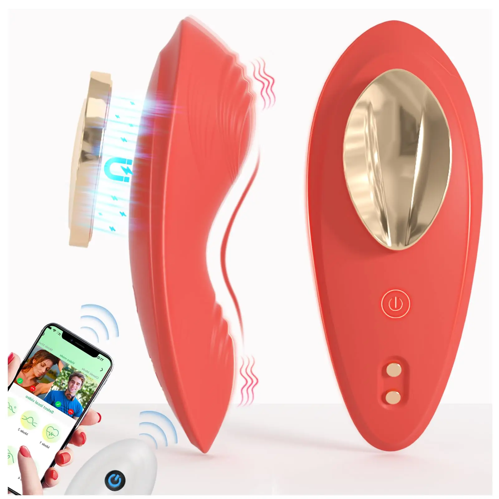 

Pound Super Soft Mini Remote Control Wearable Vibrator, Magnetic Cautious Adult Couple Sex Toy, Application Control Vibration P