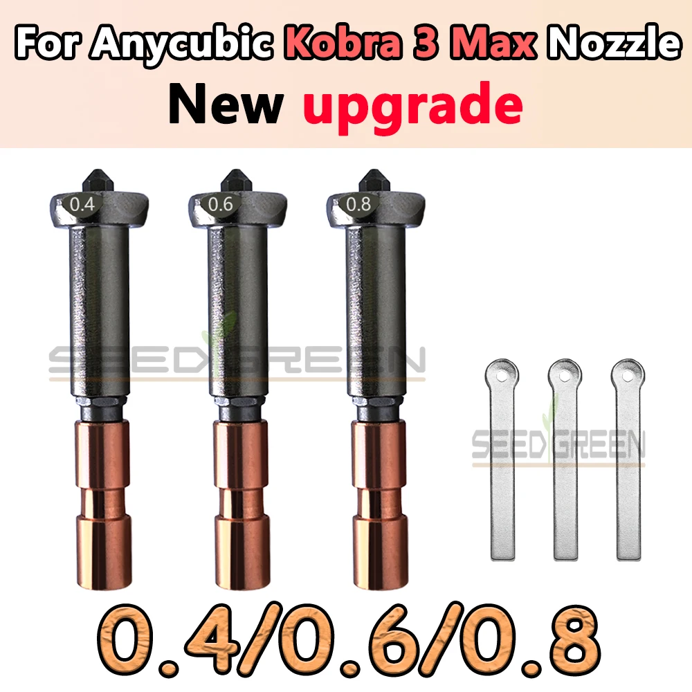 

Для Anycubic Kobra 3 Max сопло Hotend Kobra 3 Max Combo горло сопла 0,4 мм 0,6 мм 0,8 мм