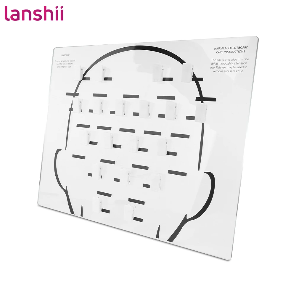 Lanshii Hair Extension Placement Board for Tape-ins – Reusable Organizer for Stylists, Helps with Refit, Keeps Hair in Place