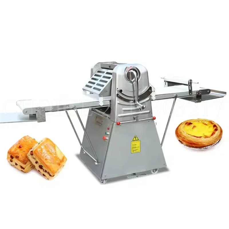 

Stainless Steel Croissant Sheete Machine Puff Pastry Crisper Machine Commercial Pizza Pie Dough Sheeter Shortening Making Maker