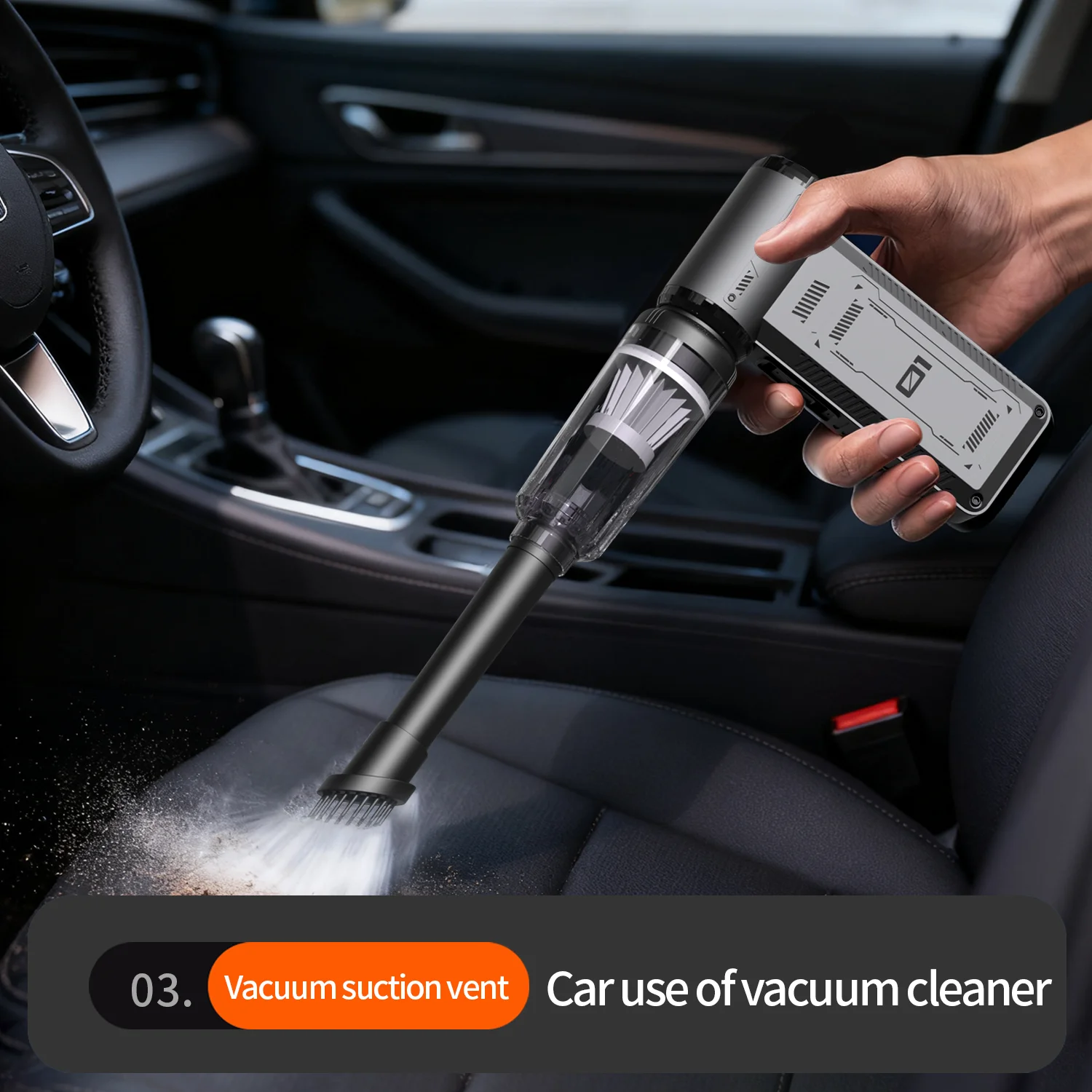 نموذج جديد منفاخ توربو عالي السرعة ومكنسة كهربائية 130,000 دورة في الدقيقة 2 في 1 منفاخ غبار خارجي محمول باللون الأسود 2026