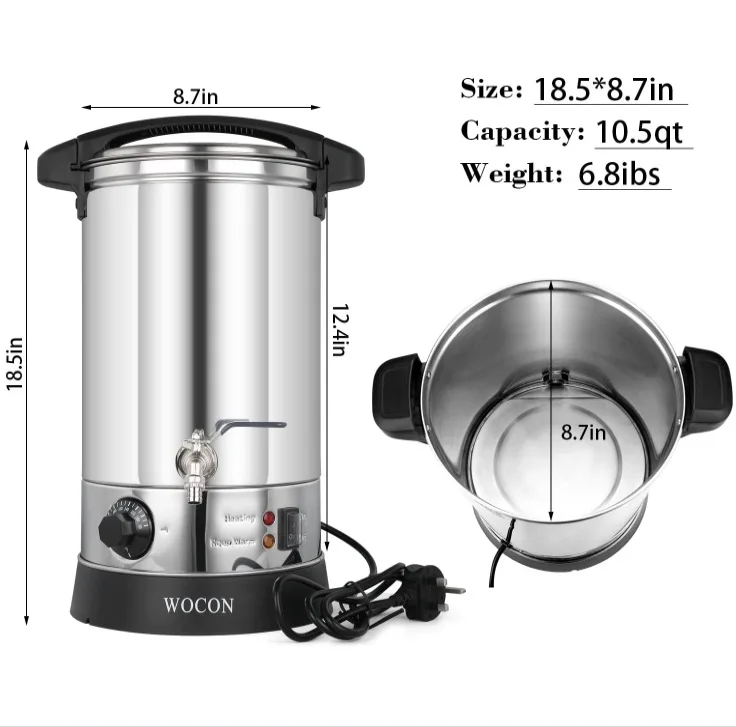 Top Sell Wax Melter for Candle Making, Big Capacity iter Electric Wax Melter Wax Melting Pot with Quick Pour Spout