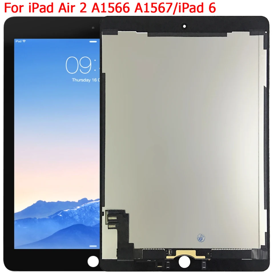 For Apple iPad Air 2 A1566 A1567 LCD Screen Touch Panel Assembly