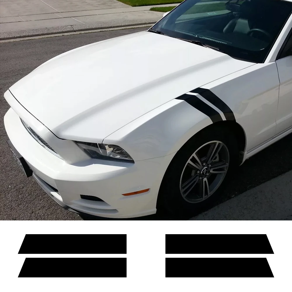 

4Pcs Car Side Wheel Eyebrow Fender Stripes Stickers For Ford Mustang 2010-2014 Vinyl Film Decor Decals Auto Tuning Accessories