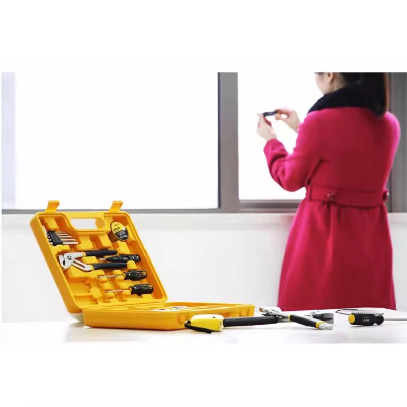 16PCS Manual Household Toolbox Set Multifunctional Combination Hardware Toolbox Daily Maintenance Tools Daquan