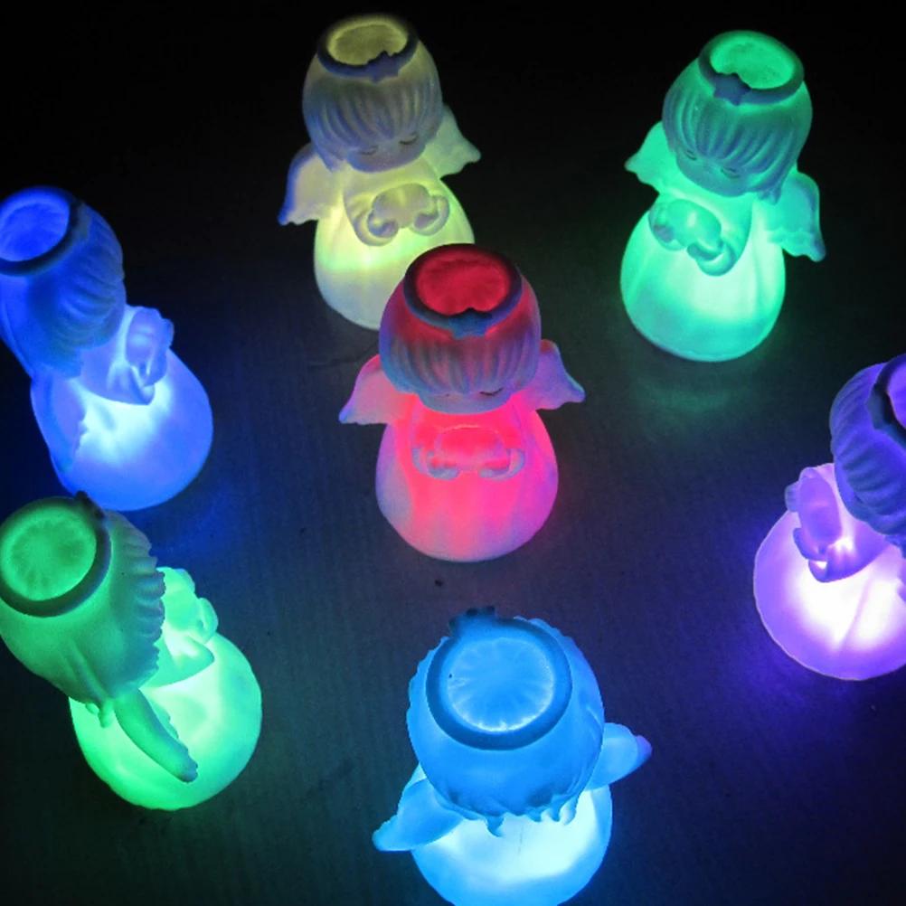 6 個 LED カラフルな装飾ナイトランプクリスマスギフトソフトライトポータブル子供の寝室のエンジェルライト安全なタッチ