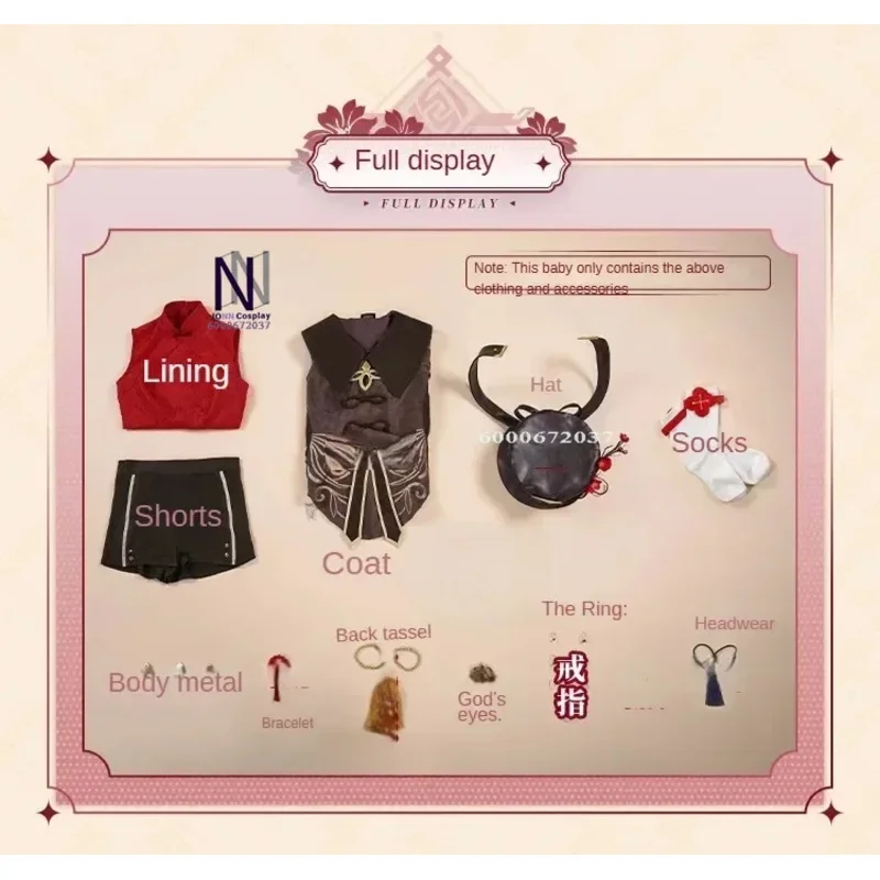 Cygame genshin impacto hutao cosplay traje engraçado bonito nogueira role play outfit feminino natal dia das bruxas carnaval festa roupas