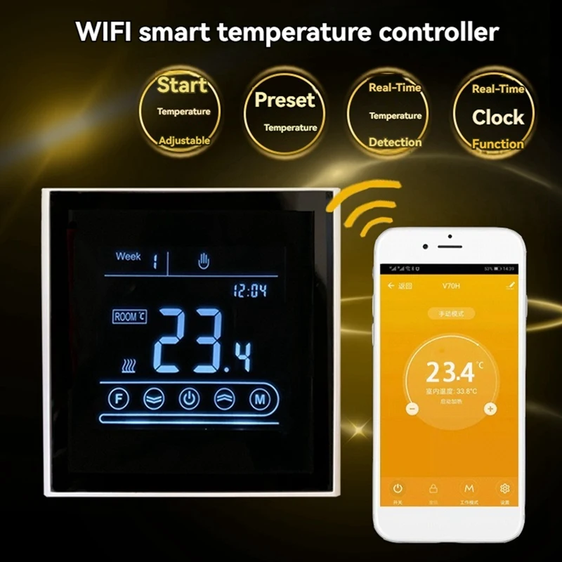 MAKE-Tuya สมาร์ทอัจฉริยะ Wifi Thermostat ไฟฟ้า/น้ํา/หม้อต้มแก๊สชั้นอุณหภูมิความร้อน Controller 16A