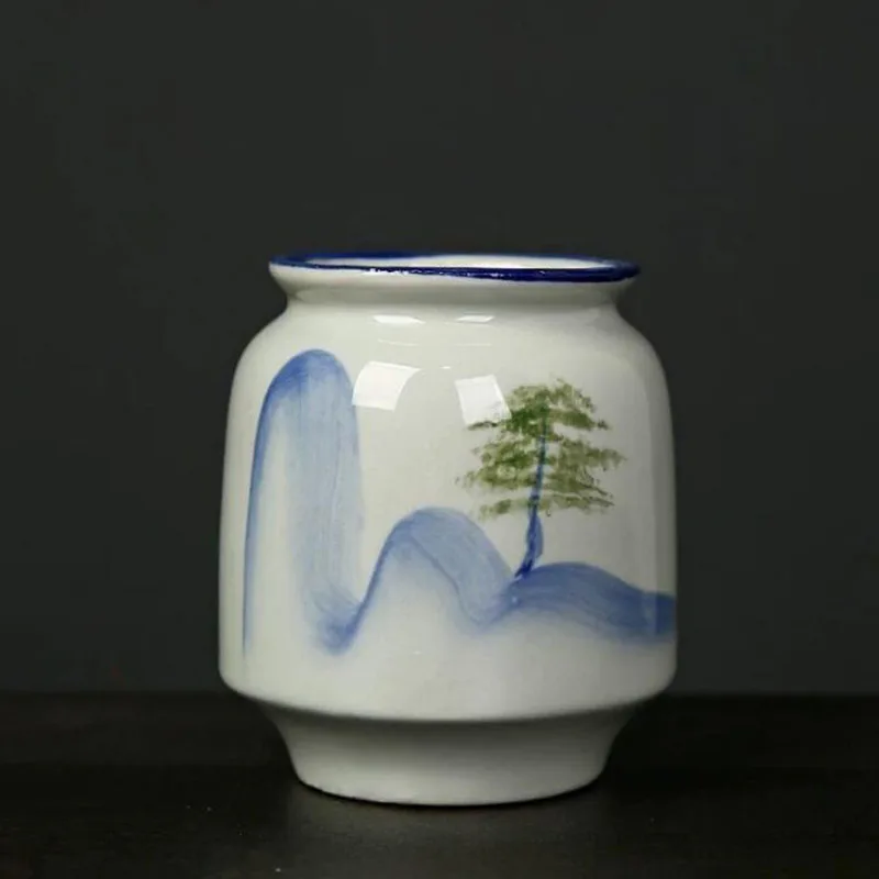 Porcelain Handpainted Floral Pattern Succulent Plant Pot Flower Pot Indoor Planter Vase Garden Home Decor