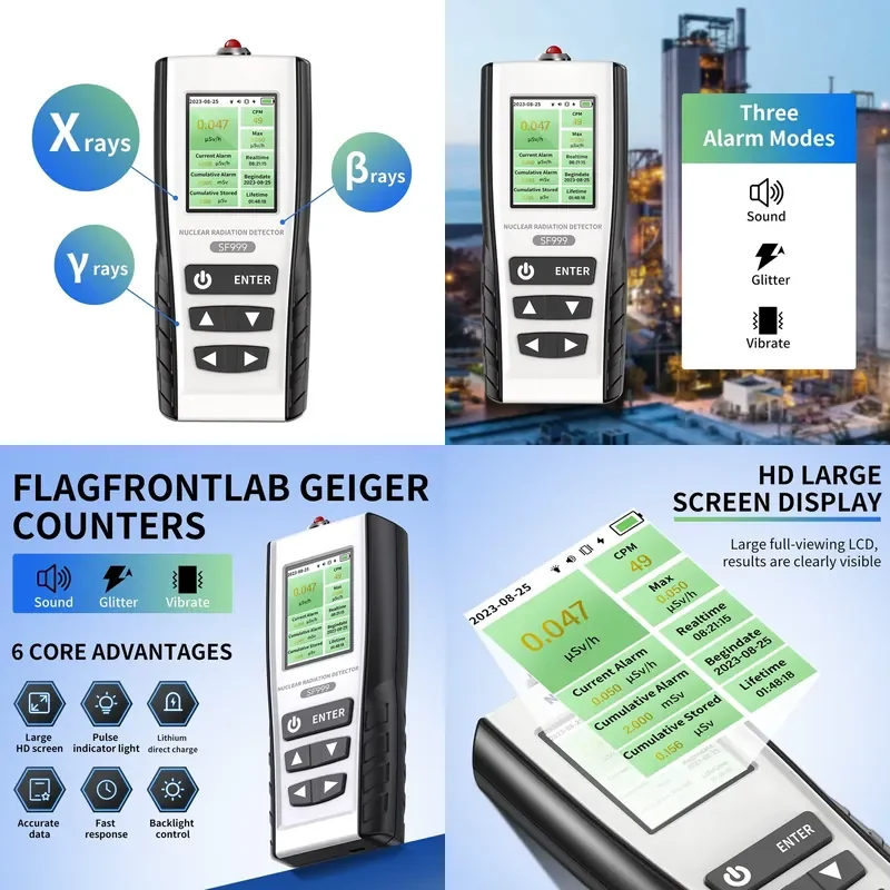 New Arrival Radiation Detector Geiger Counter Nuclear Radiation Detector α β γ X-ray Nuclear Radiation Detector