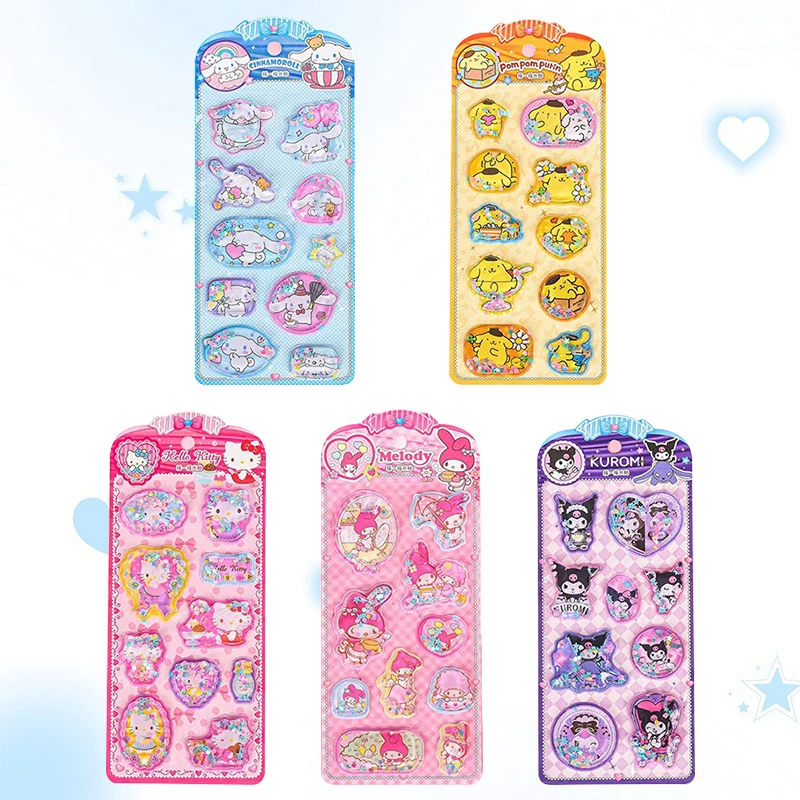 Kawaii ثلاثية الأبعاد الحيوانات ملصقات لطيف سانريو البسيطة منتفخ ملصق سجل القصاصات الكرتون ملصق DIY بها بنفسك مجلة القرطاسية الفن الجمالية ملصق #6