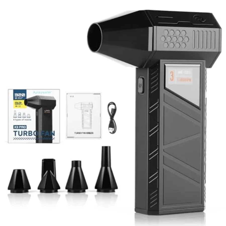 

Electric Compressed Air Duster and Cordless Air Blower - Smart Display Max 70m/s Wind and 330g Thrust for Keyboard Cleaning Car