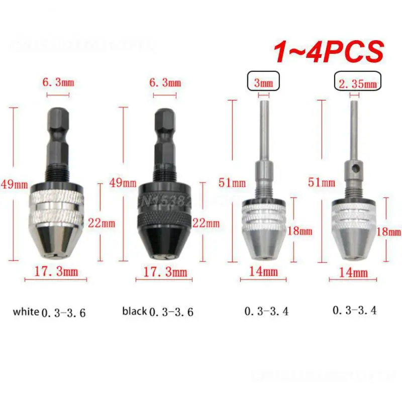 

1~4PCS Electric Micro Motor Clamp Wear Resistant Round Handle Hex Shank Drill Bits Adapters Hand Tools Drill Chuck Adapter