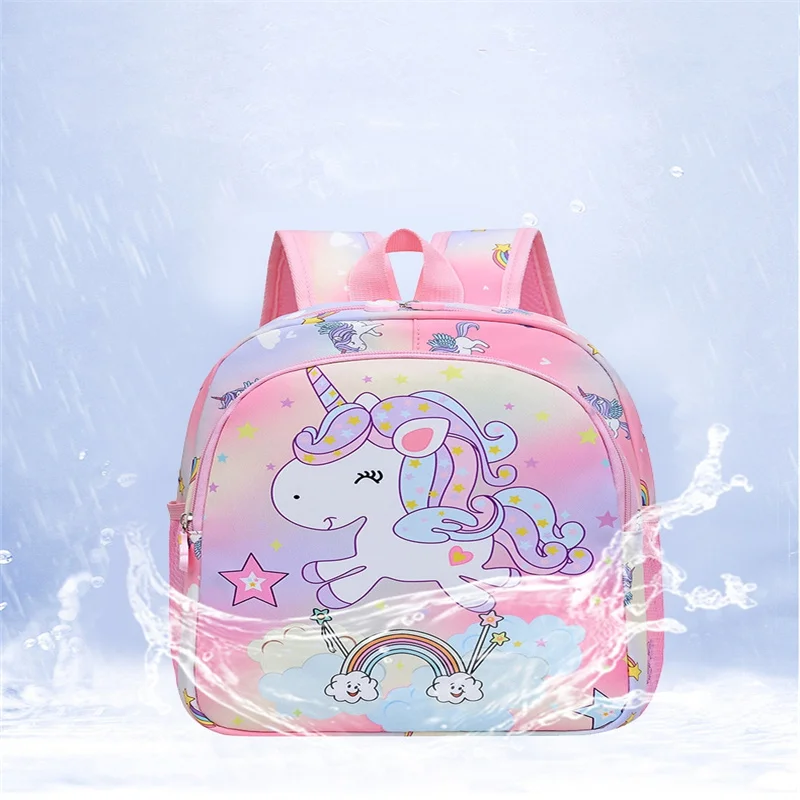 Kinder-Rucksack mit Cartoon-Einhorn-Muster, niedlich, wasserdicht, für den Kindergarten, Schulranzen für Jungen und Mädchen