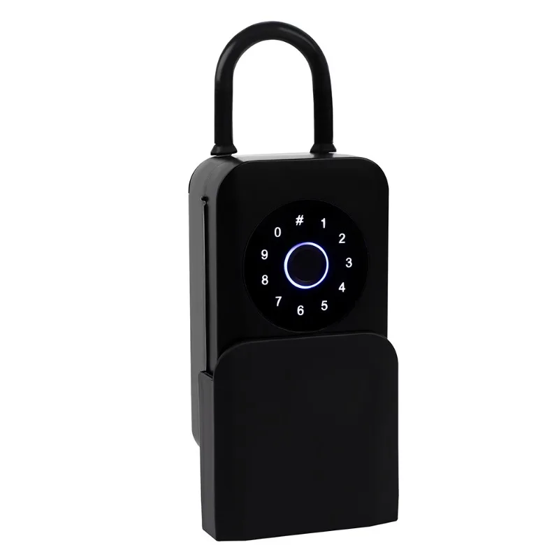 Bluetooth Fingerprint Key Box Wall Mount Smart Password Storage Case