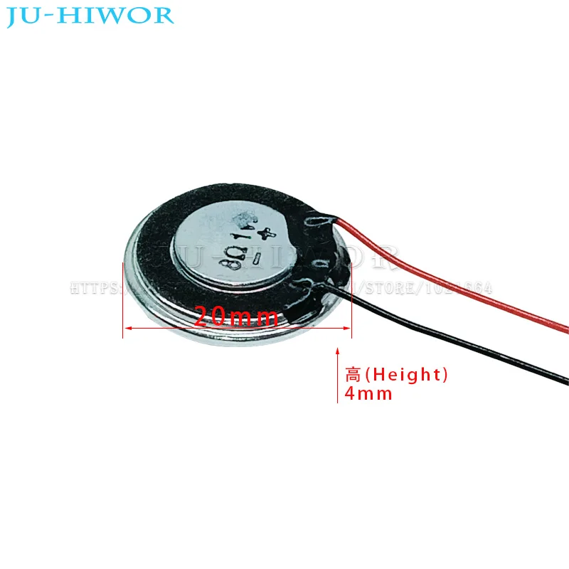 10pcs 1W 8 Ohm Loudspeaker With Wire 20MM Diameter 8 Ohms Mini Full-Range Speakers Thickness 4mm Small Horn For Doorbell