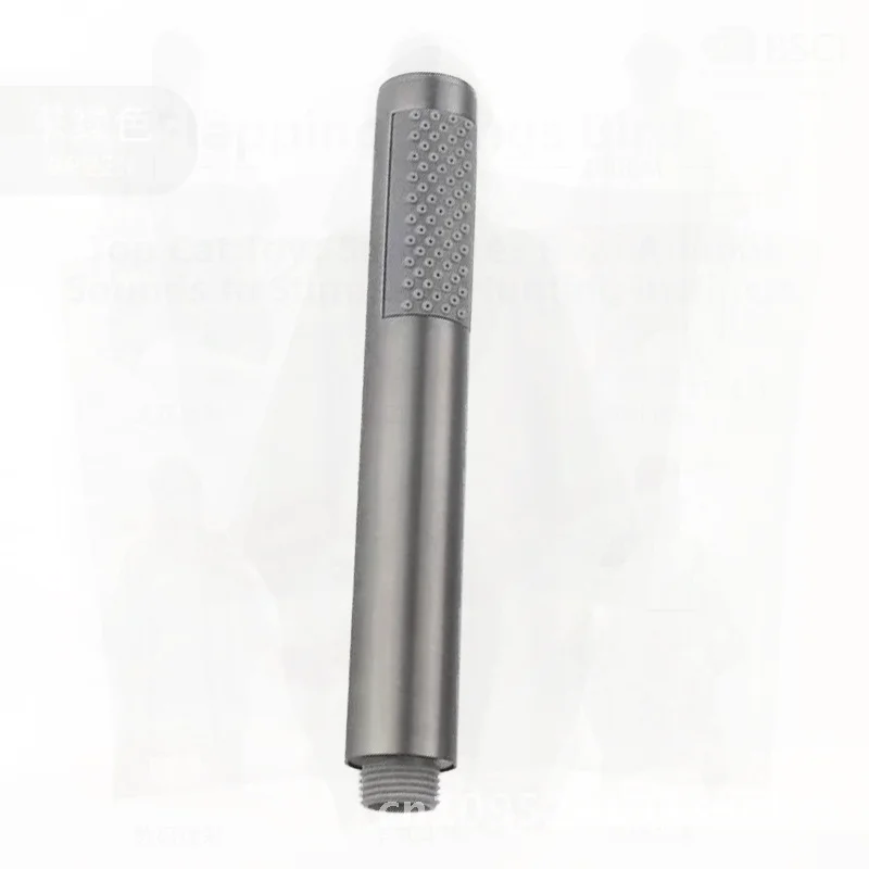 

Gold Finish 304 Stainless Steel Cylindrical Pressurized Shower Head Handheld Rainfall Shower Spray Modern Minimalist Design