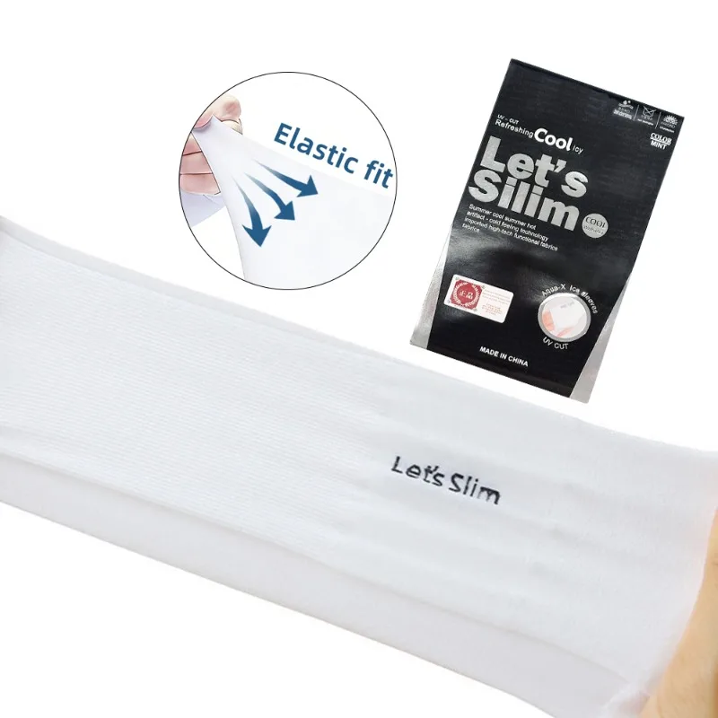 

Durable Ice Silk Thumb Hole Arm Sleeves Cool Breathable Anti-UV Sun Protection For Long Time Wear