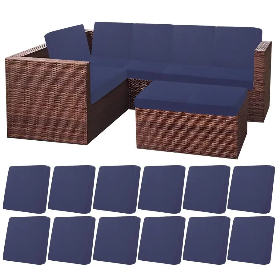 Outdoor Patio Cushion Covers Set of 12 Waterproof Stretch Seat Cushion Cover for Patio Furniture Clearance Outdoor Sofa Cushion
