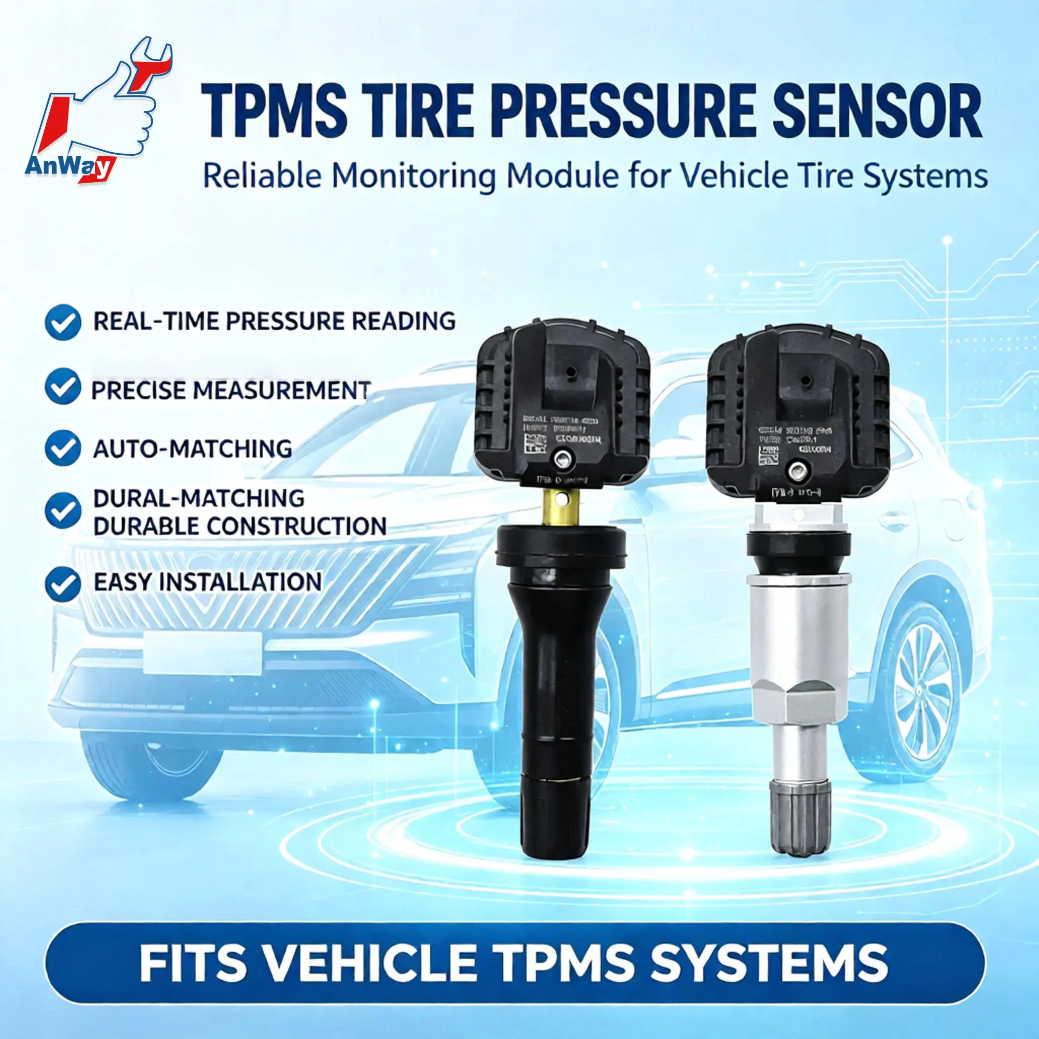 Custom Fit Car Tire Pressure Sensor For Changan CS75 PLUS 2019-2026 Stable Signal Tire Monitoring System TPMS Sensor Stable