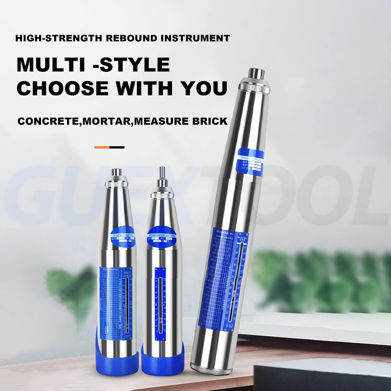 

Rebound Tester Portable Concrete Test Hammer Mortar Detector Bridges Strength Rebound Hammer Mini Resiliometer Testing Equipment