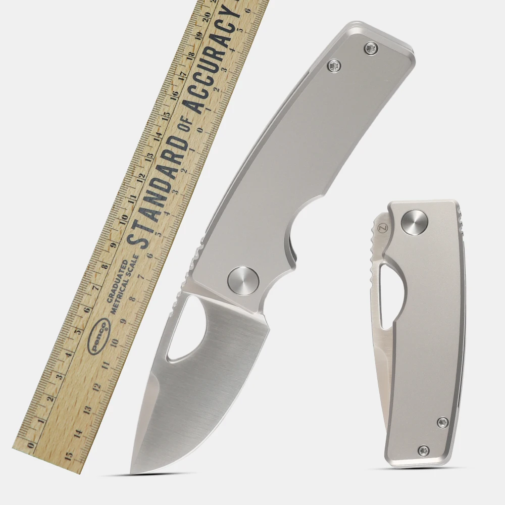 

NINE THORN OZ Rosie Titanium Handle 60HRC, D2 Steel, Ceramic Bearing, Pocket EDC Tool, Camping, Hunting, Outdoor Folding Knife