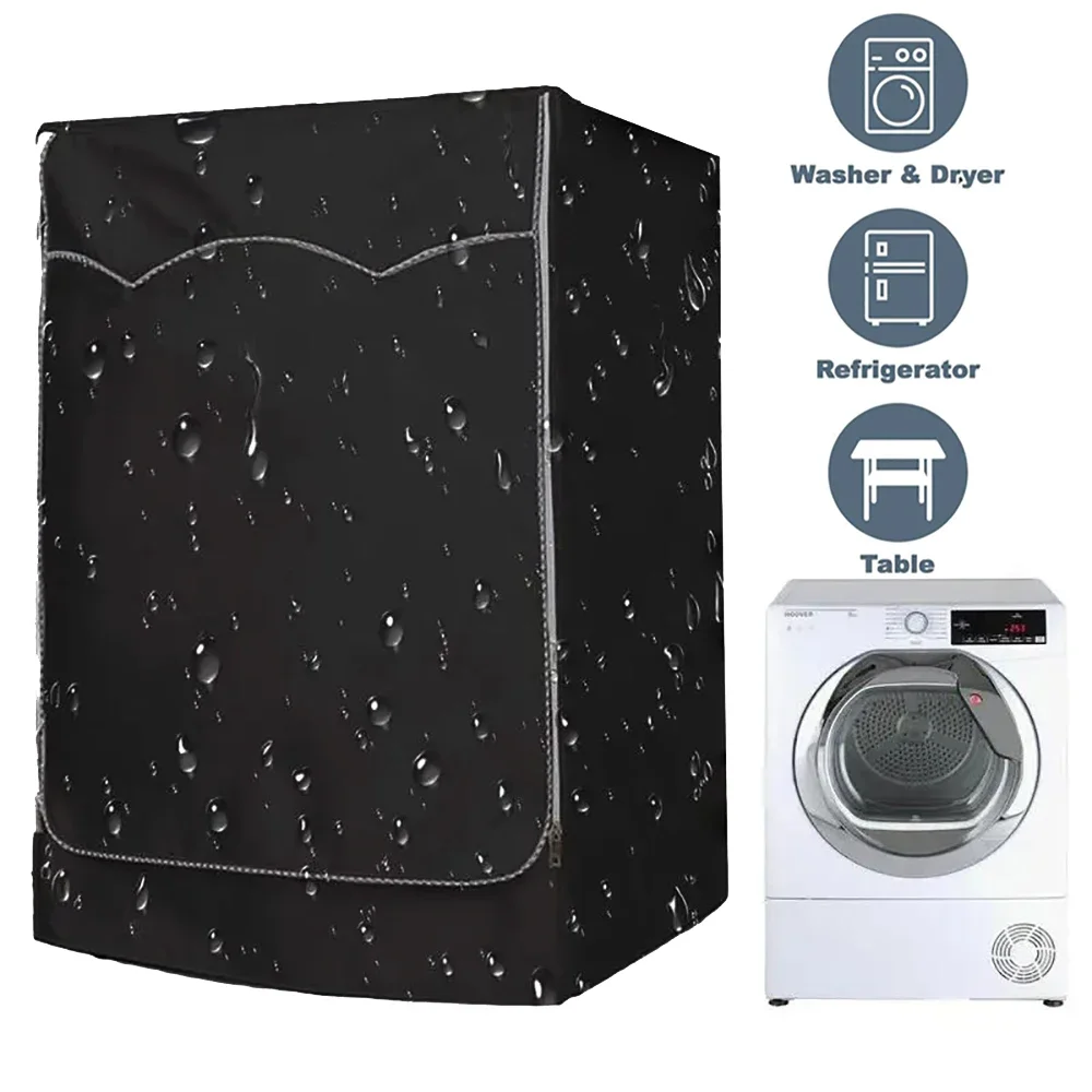 210D Waterproof Case Silver Coating Washing Machine Cover Sunscreen Front Load Laundry Dryer Covers Washing Machine Cover