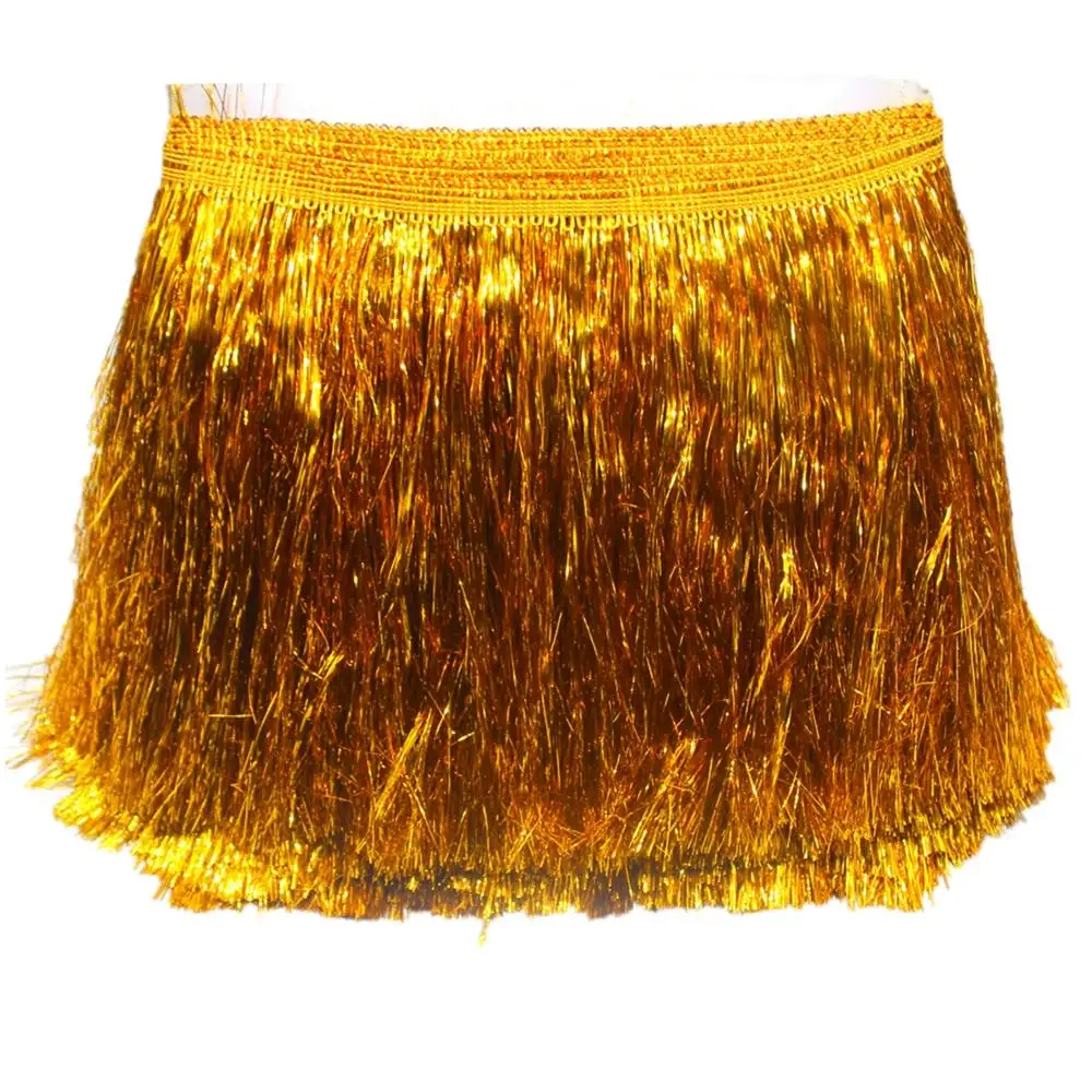 5-10 Yard Latin Fringe Tassel Shining Dazzling Lace For Samba Dance Dress Macrame Trimming Lace Polyester 20CM Long