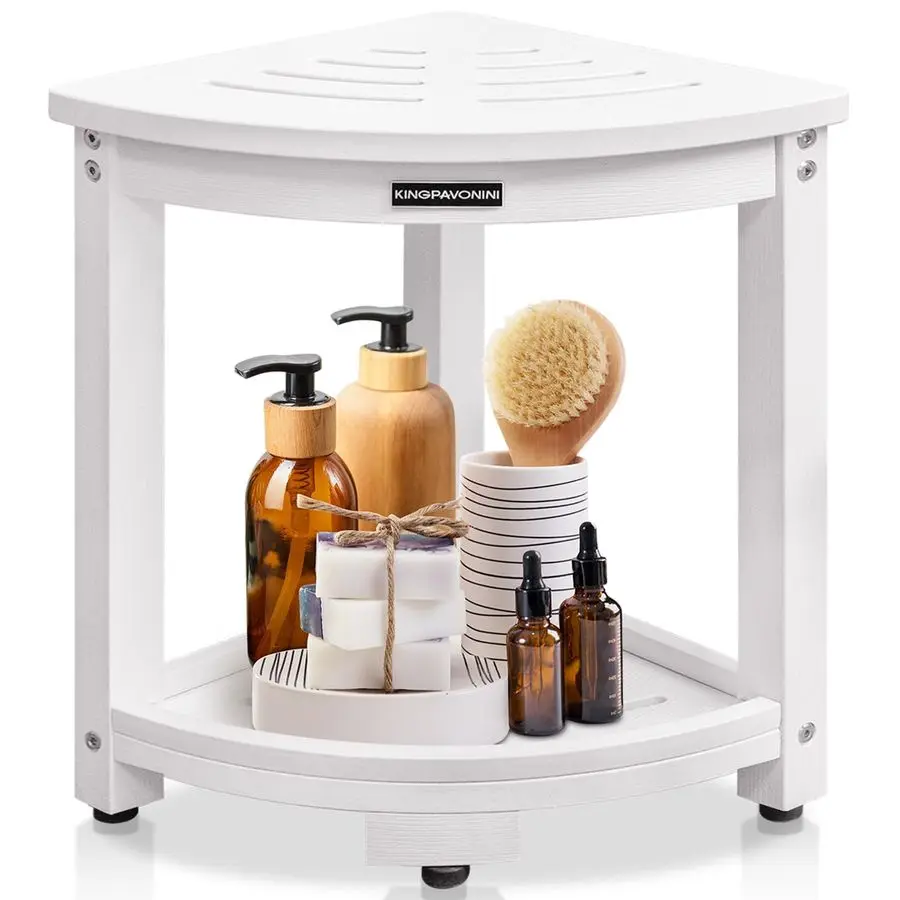 

Водонепроницаемый угловой табурет для душа для внутреннего душа, скамья для душа с защитой от выцветания для бритья ног, сиденье для душа с защитой от перелома HDPS и S