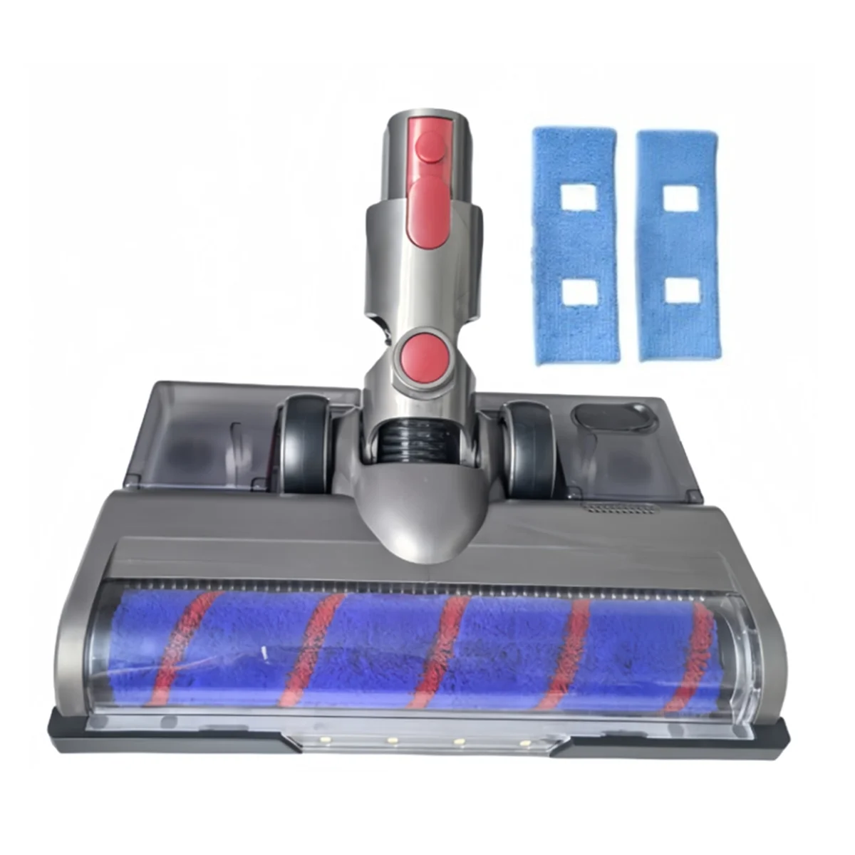 For Dyson V7 V8 V10 V11 V15 Vacuum Attachment Soft Roller Brush Head with LED Lights with Water Tank for Hardwood Floor