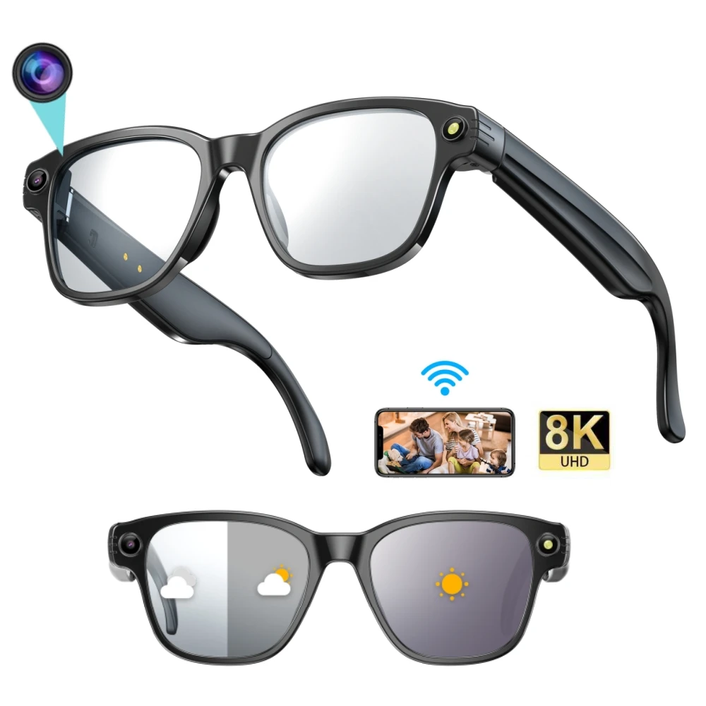 

New Version L801 Smart Glasses with 8MP Pixel Take Video Picture 4GB WiFi Contact AI ChatGPT Translation Smart Sunglass