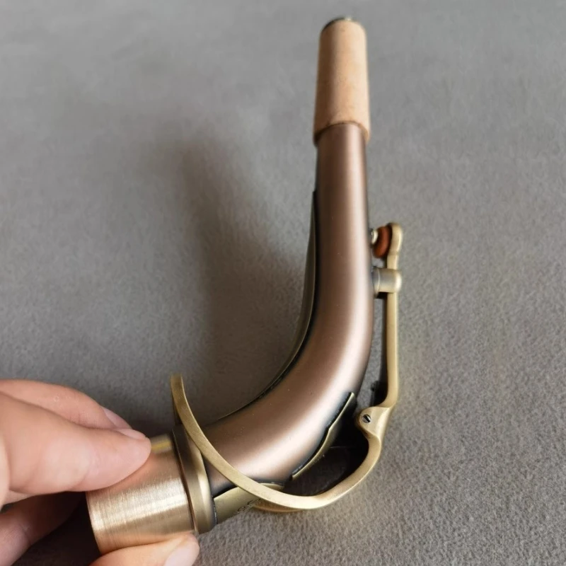 الفوسفور النحاس العتيقة قطرة E ألتو الساكسفون بيند الرقبة الكوع الموضوع الصوت العالمي جيد يمكن تخصيصها #5