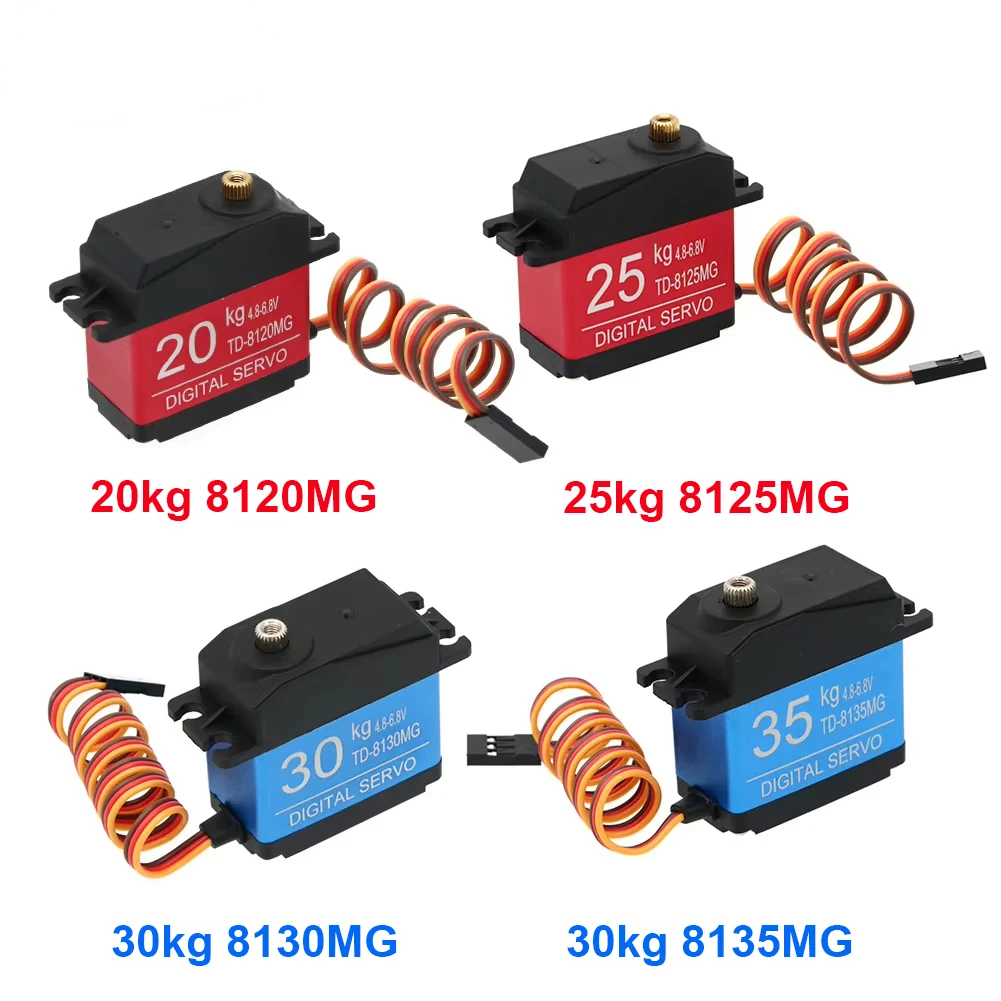 Wasserdicht 20/25/30/35KG 180 °   Digitaler Servo mit Großem Drehmoment und Metallgetriebe 25T Servoarm für RC-Auto, LKW, Hubschrauber und Drohne