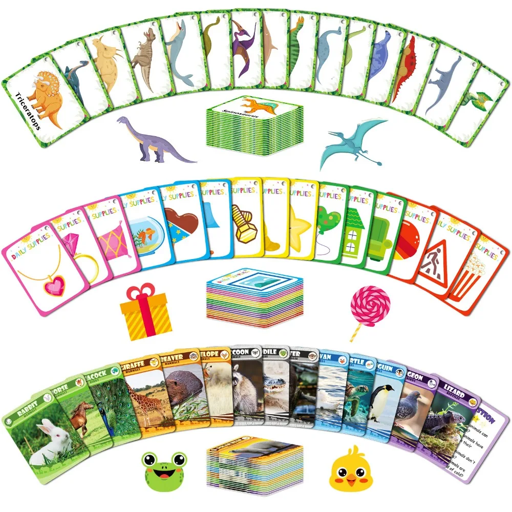 

50-150 Cognitive Cards Parent Child Interactive Educational Cards Kindergarten Baby Teaching Playing Fun Useful Engaging