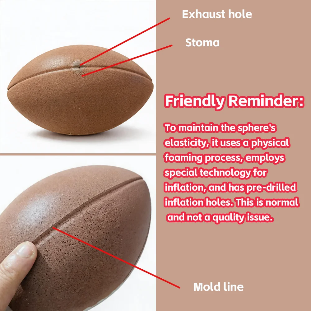 Silent Indoor Foam American Football, No Inflation Soft Quiet Rugby Ball, Kids Safety Anti-Collision Play Toy Holiday Gift