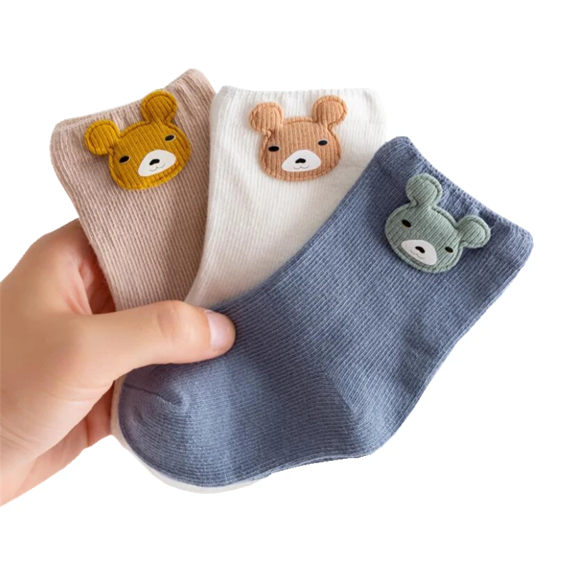 3 Pairs/Lot Baby Cotton Socks Boy Socks Girl Socks Newborn Soft Socks Kids Clothing