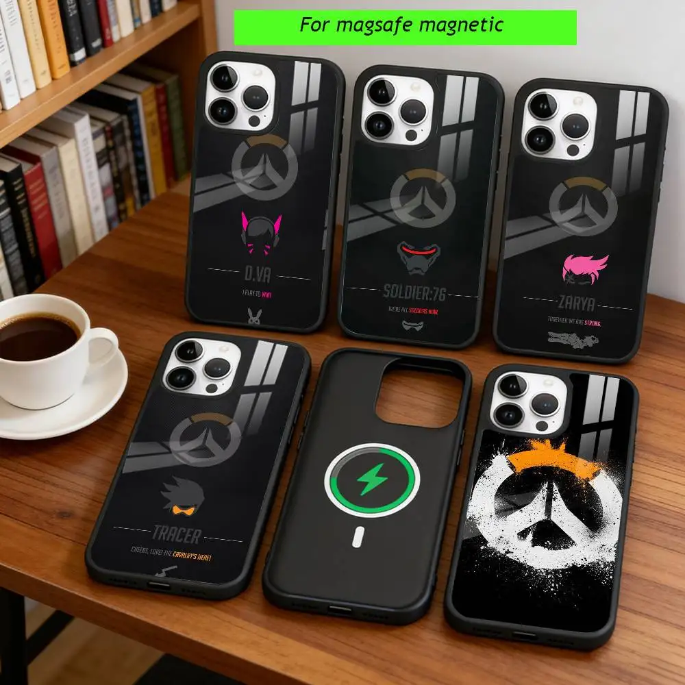 

Overwatch 2 Phone Case For iPhone17,16,15,14,13,12,11 Plus,Pro Magnetic For Magsafe Wireless Charging