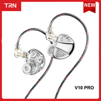 TRN V10 PRO 2DD+2BA Hybrid In Ear Earphone, DJ HIFI Monito Running Sport Earphone Headset Earplug With 2PIN Detachable Cable