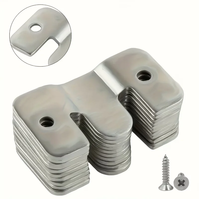 10/50Pcs Stainless Steel Hanging Buckle Insert Picture Frame Mirror Frame Hanging Picture Buckle Bed Mirror Picture Frame Buckle