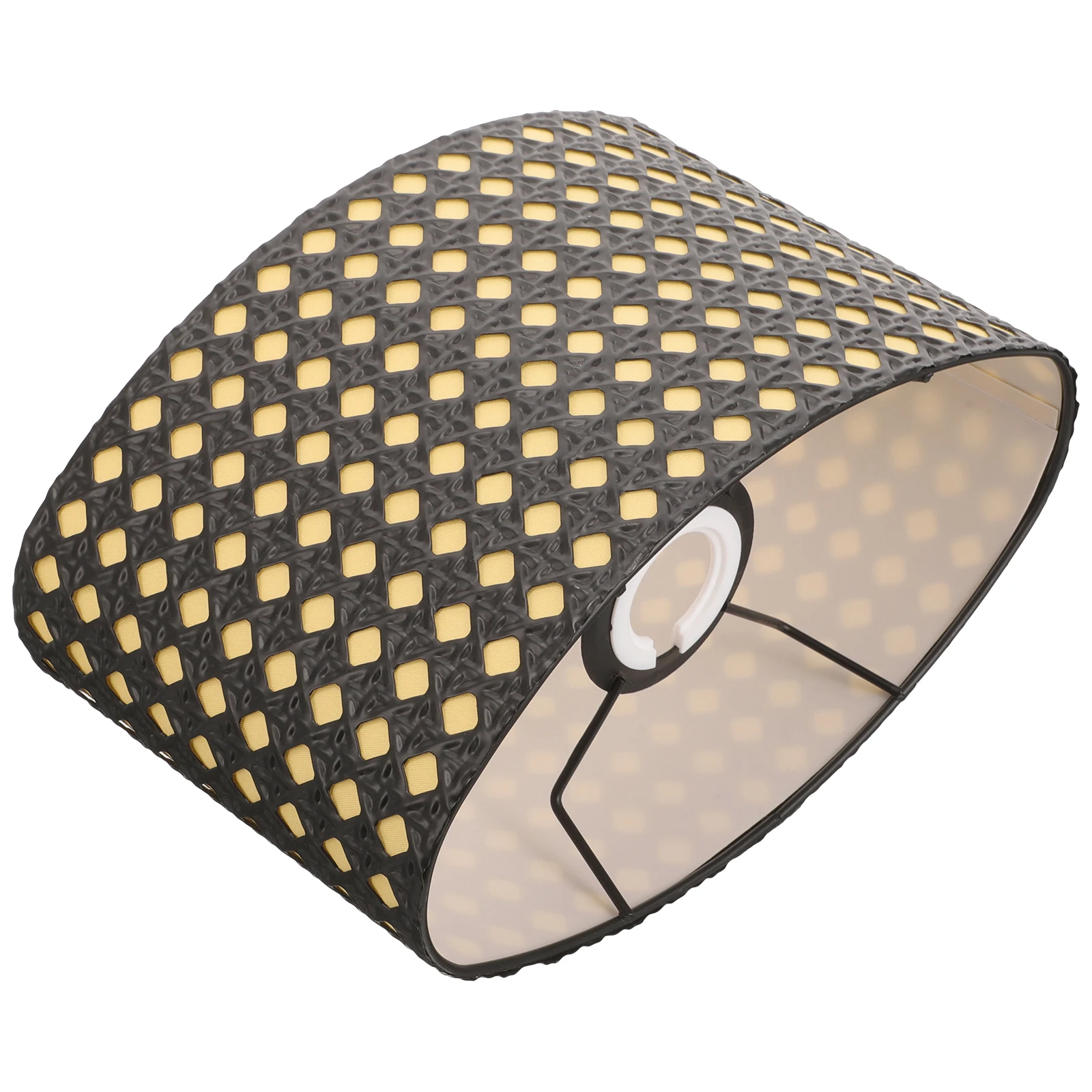 

Oval Metal Hollow Lamp Shade Modern Decorative Cover Table Lamp Shade Replacement For Bedroom Living Room Light Fixture