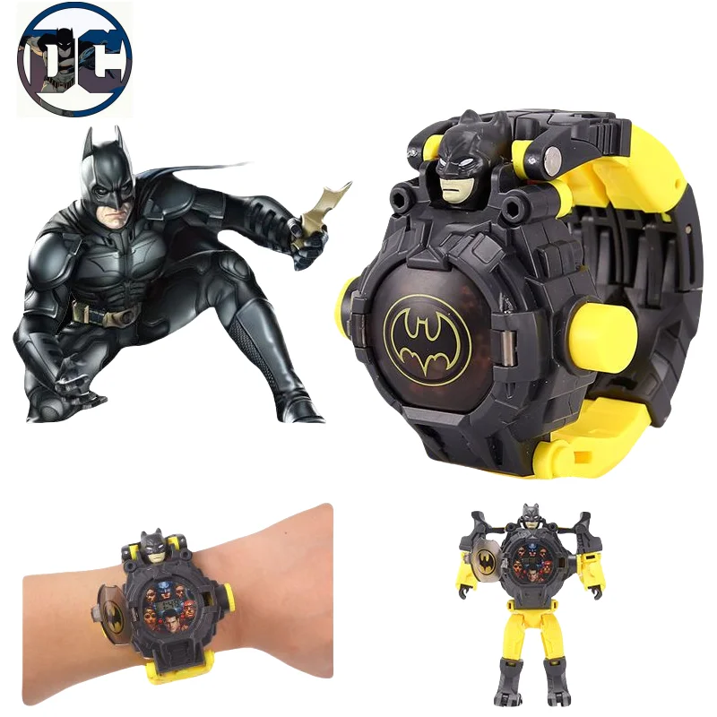 Beast Kingdom Batman Captain America  Projection Watch Cartoon Personality Creative Fashion Children's Glowing Watch Kids Toys