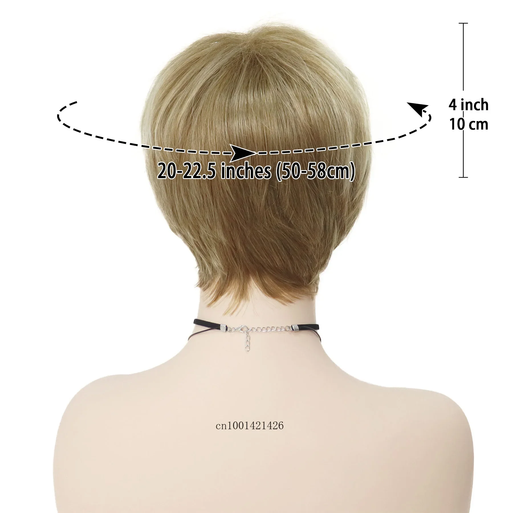 여성용 합성 아시아 가발, 금발 짧은 이발, 앞머리 있는 엄마 가발, 혼합 색상, 밝은 색상의 가발, 자연스러운 헤어 스타일, 데일리