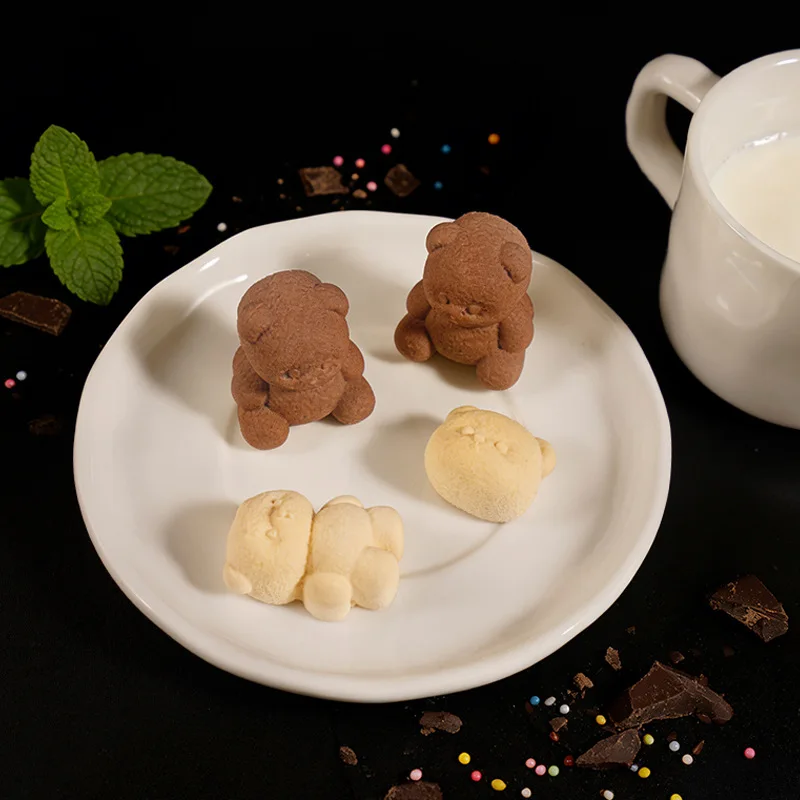 

Форма-пресс для гипсовых фигурок медведей, многофункциональная, милая форма медведя Лена, декоративная, для изготовления свечей, рукоделия, мастерских, работы с гипсом