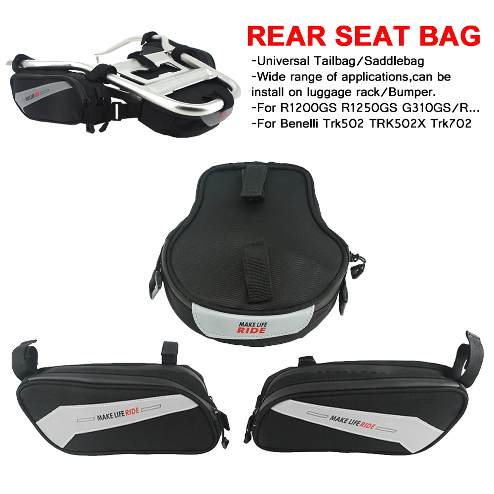 

Motorcycle Saddlebag Side Bag For Benelli Trk 502x TRK702 Rear Seat Tailbag For BMW R1250GS R1200GS For Voge 525 900 dsx nc750x